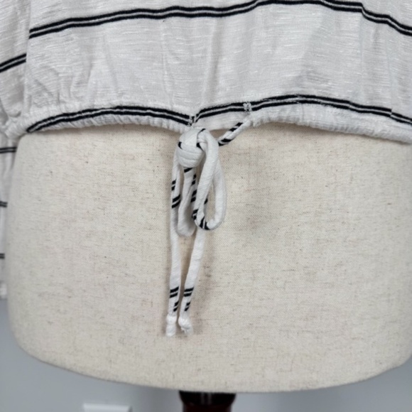 Green Envelope Long Sleeve Striped Front Tie Shirt - Picture 2 of 4